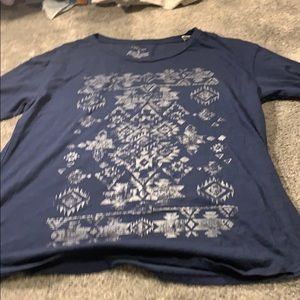 Blue long sleeve top